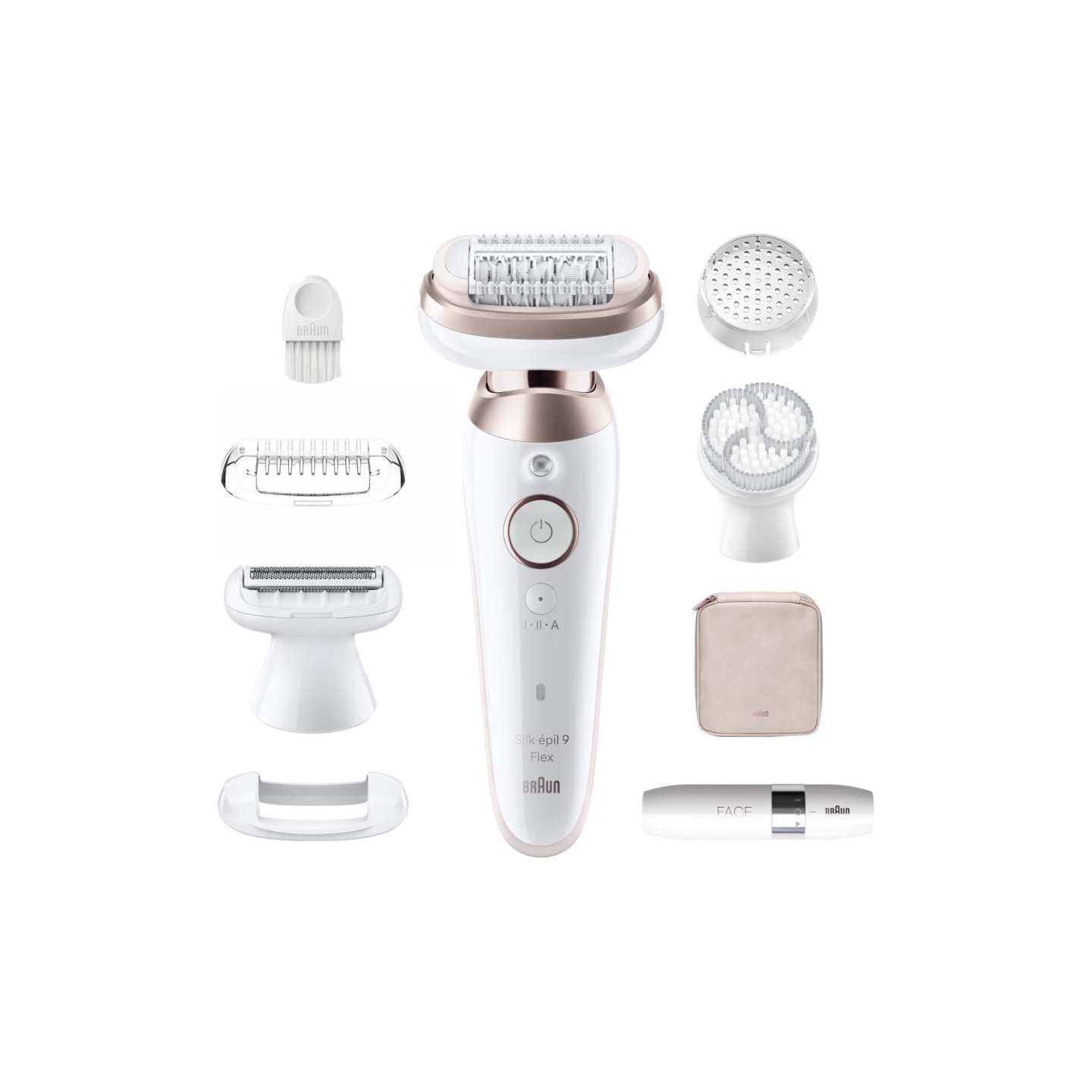 Braun Epilator | SES9-360 Silk épil 9 Flex 3D | Operating time (max) 50 min | Number of power levels 1 | Wet & Dry | White/Rose