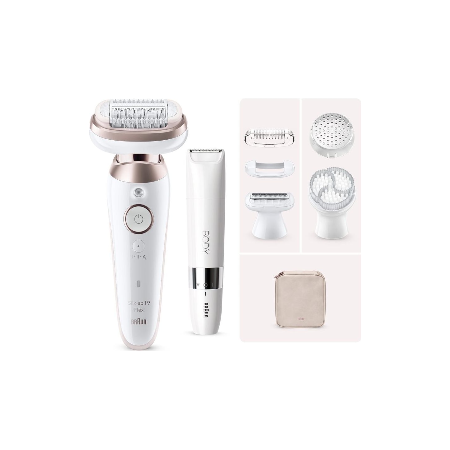 Braun Epilator | SES9-360 Silk épil 9 Flex 3D | Operating time (max) 50 min | Number of power levels 1 | Wet & Dry | White/Rose