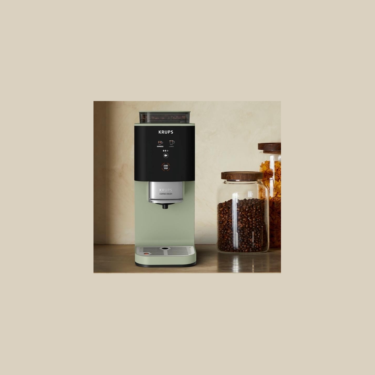 Krups Coffee Crush Coffee maker SA401LE0, Black/Green | Krups