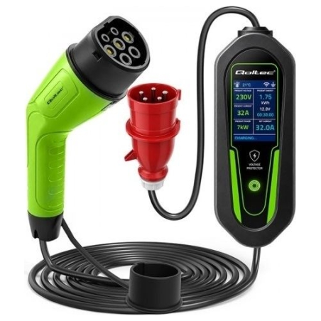 Qoltec Charger for EV and hybri ds 7kW 230V CEE32A WiFi