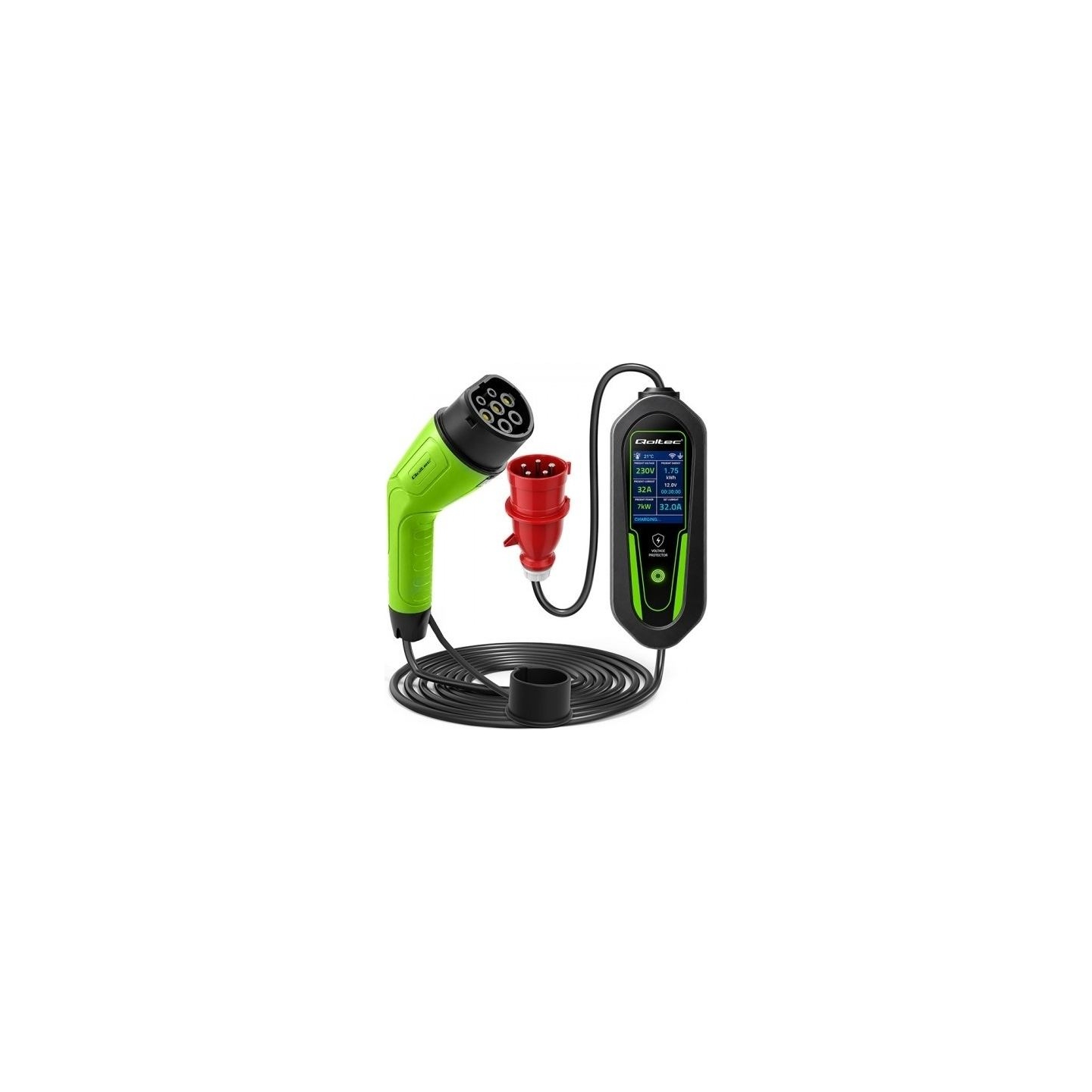 Qoltec Charger for EV and hybri ds 7kW 230V CEE32A WiFi