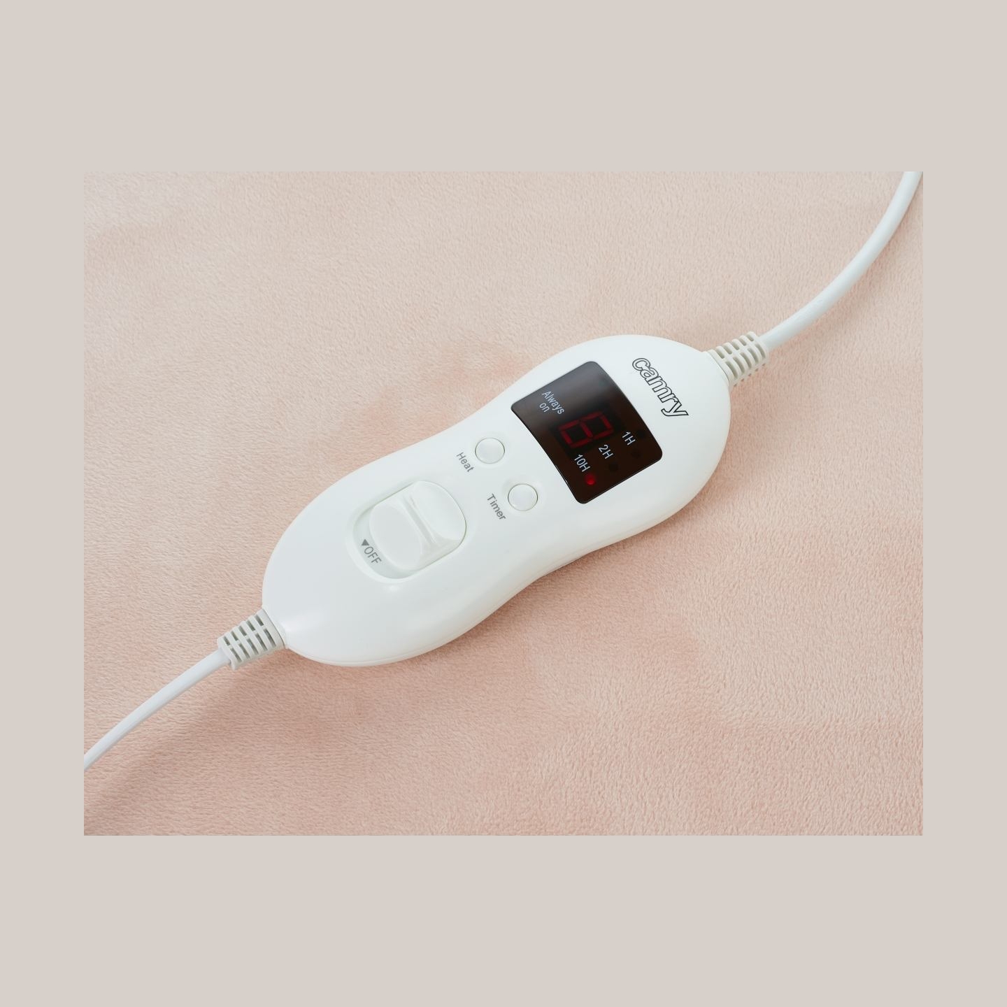 Camry | Electric blanket | CR 7423 | Number of heating levels 8 | Number of persons 1 | Washable | Coral fleece | 60 W | Beige