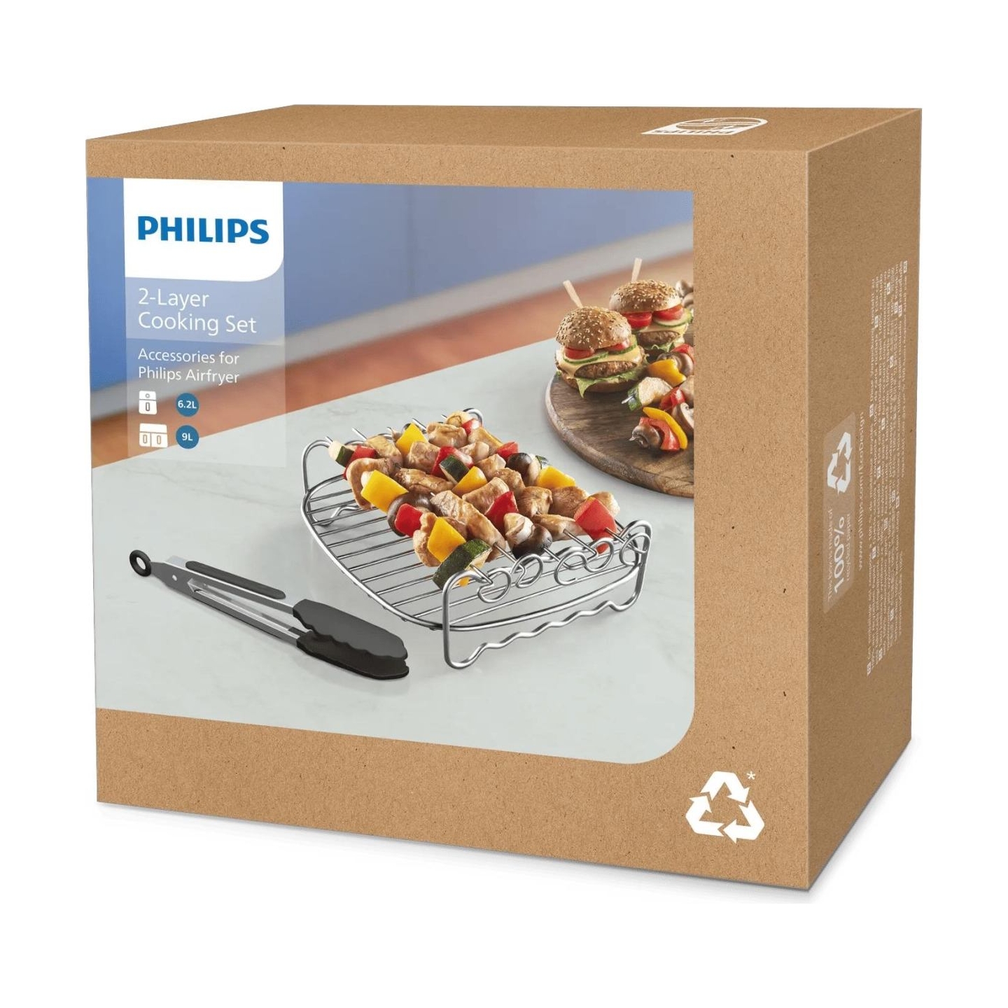Philips Airfryer Double Layer Kit 6,2l, 8,3l, 9l, HD9920/00 / HD9920/00