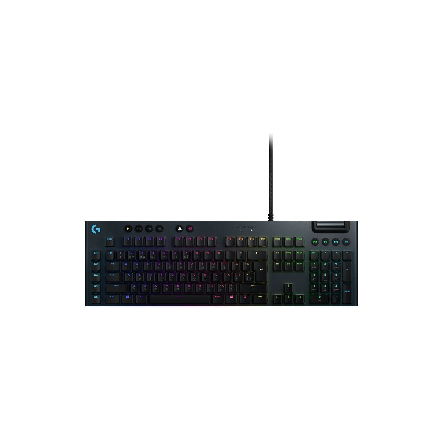 Logitech G815 Corded LIGHTSYNC Mechanical Gaming Keyboard - CARBON - NORDIC - TACTILE