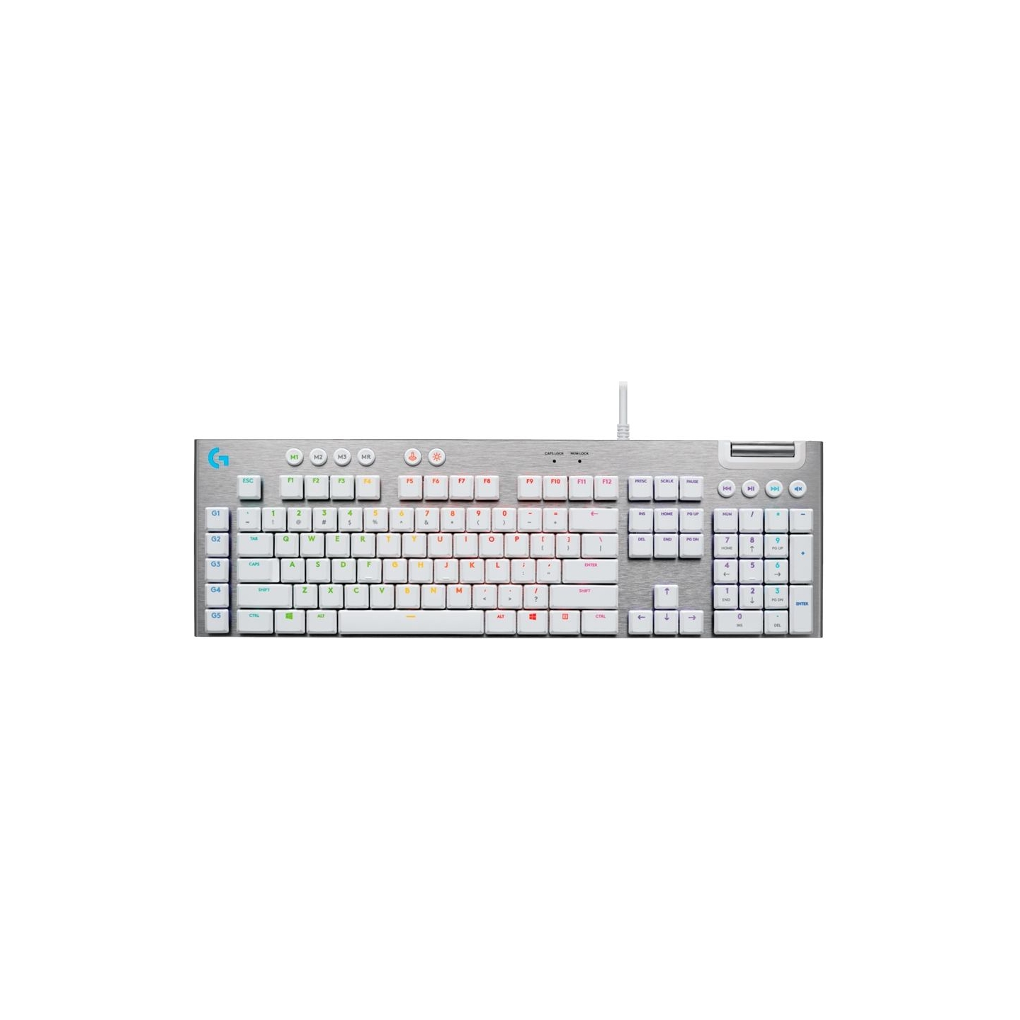 Logitech G815 LIGHTSPEED RGB Mechanical Gaming Keyboard – GL Tactile - WHITE - PAN - USB - NORDIC-613 - TACTILE SWITCH