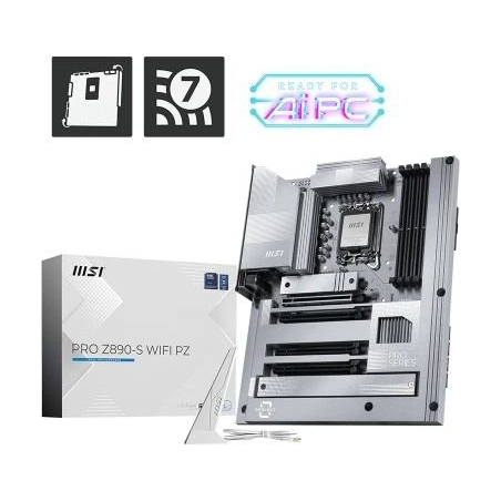 MSI PRO Z890-S WIFI PZ | Processor family Intel | Processor socket LGA1851 | DDR5 | Supported hard disk drive interfaces SATA, M