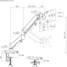 Gembird Adjustable desk display mounting