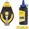 Stanley STHT47312-0 30M 3:1 Comfort Grip Reel Kit With Blue Chalk and Line Level