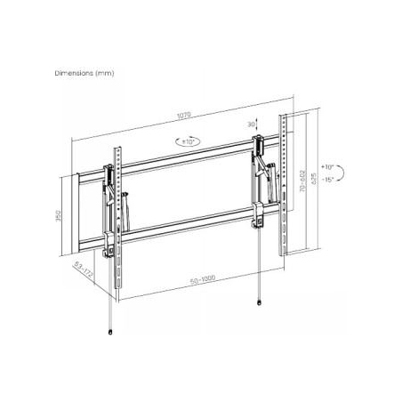 Lh-Group Oy LH-GROUP SEINÄTELINE 55-105" 1000X600 80KG