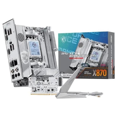 MSI MPG X870I EDGE TI EVO WIFI | Processor family AMD | Processor socket AM5 | DDR5 | Supported hard disk drive interfaces SATA,