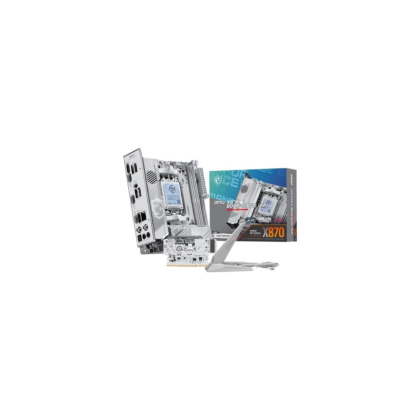 MSI MPG X870I EDGE TI EVO WIFI | Processor family AMD | Processor socket AM5 | DDR5 | Supported hard disk drive interfaces SATA,