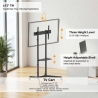 Gembird TV floor stand with caster wheel
