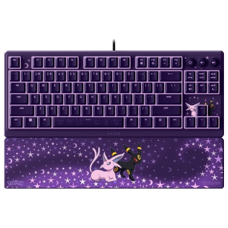 Razer Ornata V3 Tenkeyless | Gaming keyboard | Wired | US | Razer Mecha-Membrane Switches | Wrist Rest | Pokémon Espeon/Umbreon 