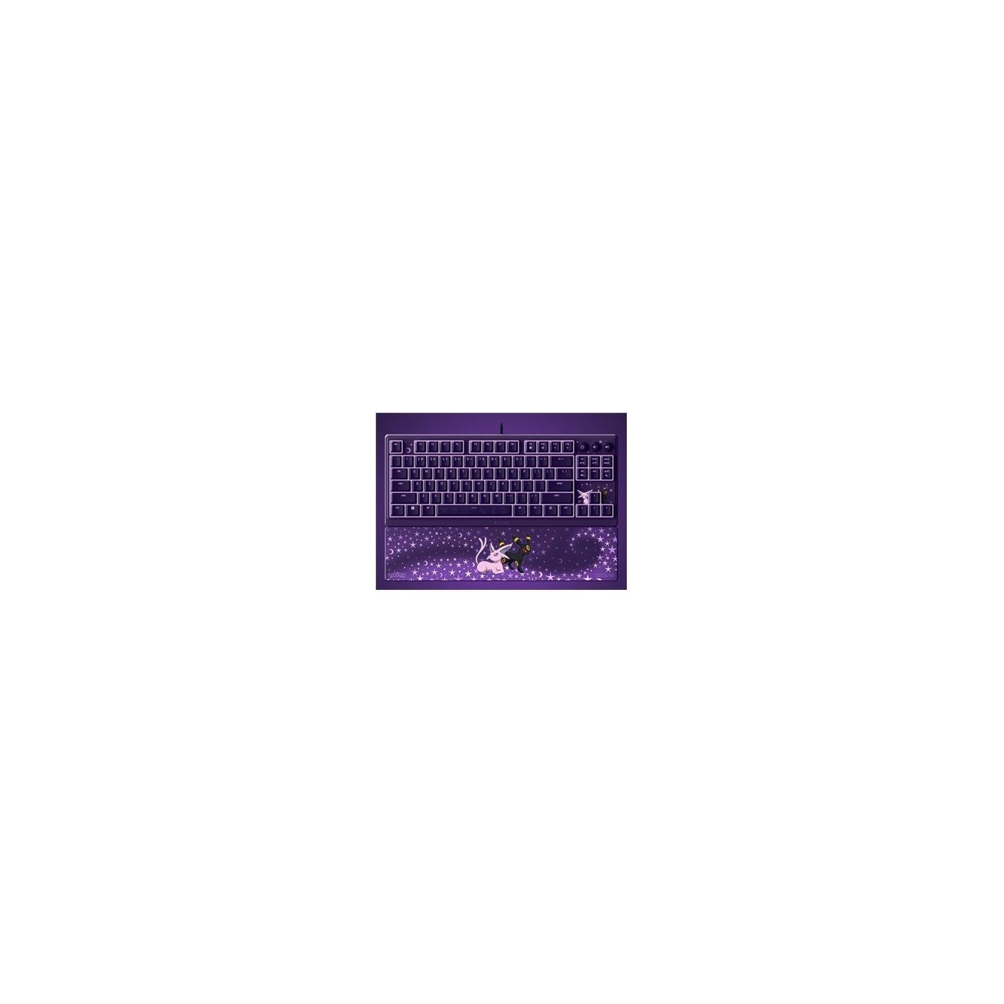 Razer Ornata V3 Tenkeyless | Gaming keyboard | Wired | US | Razer Mecha-Membrane Switches | Wrist Rest | Pokémon Espeon/Umbreon 