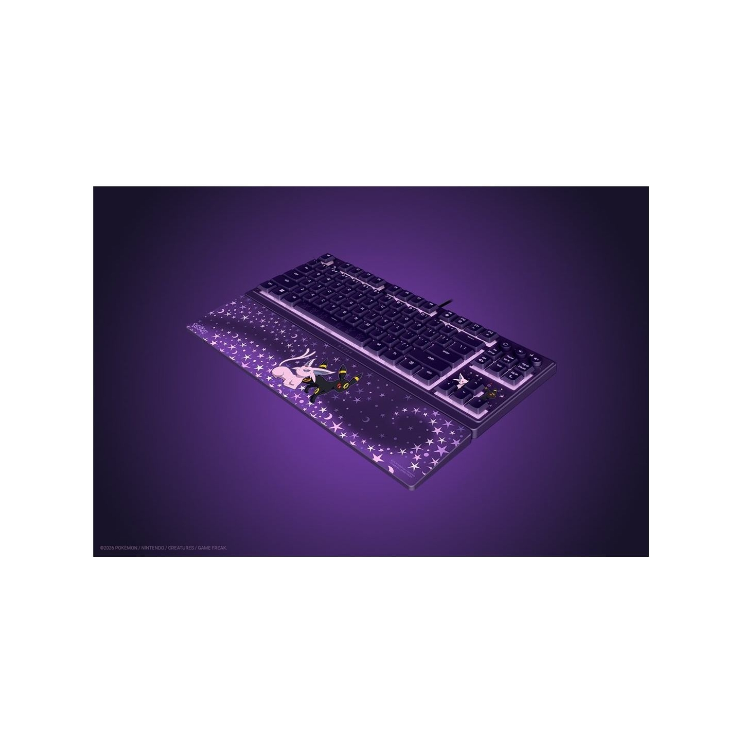 Razer Ornata V3 Tenkeyless | Gaming keyboard | Wired | US | Razer Mecha-Membrane Switches | Wrist Rest | Pokémon Espeon/Umbreon 