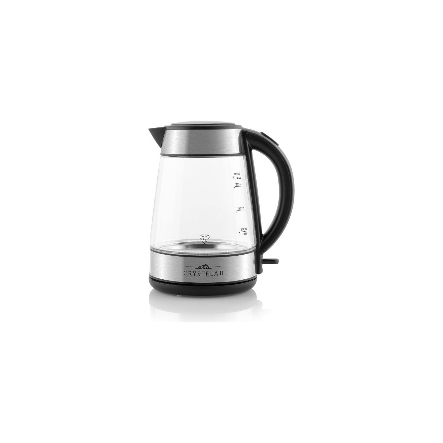 ETA Kettle | Crystela II 1154 90000 | 2200 W | Electric | 1.7 L | Glass | 360° rotational base | Glass