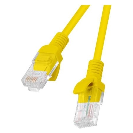 Lanberg Patchcord CAT.5E UTP 0.25M fluke passed 10-pack, Yellow | PCU5-20CC-0025-Y