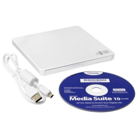 H.l Data Storage | Ultra Slim Portable DVD-Writer | GP60NW60 | Interface USB 2.0 | DVD±R/RW | CD read speed 24 x | CD write spee