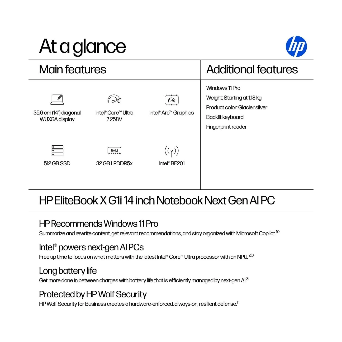 HP EB X G1i U7 258V 14i 32/512GB