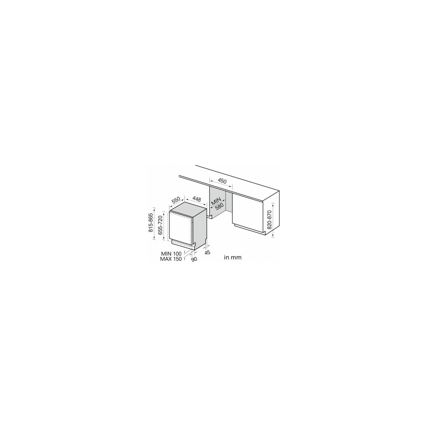 Midea Zmywarka zintegrowana MDWEB1004MB-WI 45 cm