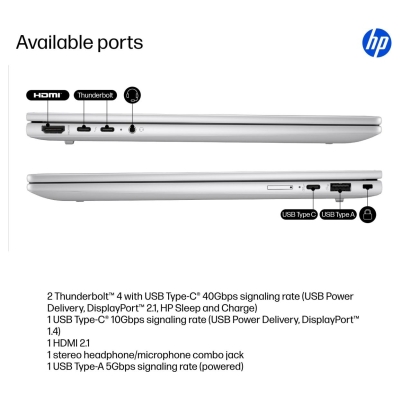 HP EliteBook X G1i AI 14 - Ultra 7-258V, 32GB, 512GB SSD, 14 WUXGA 400-nit AG, WWAN-ready, FPR, US backlit keyboard, Glacier Sil