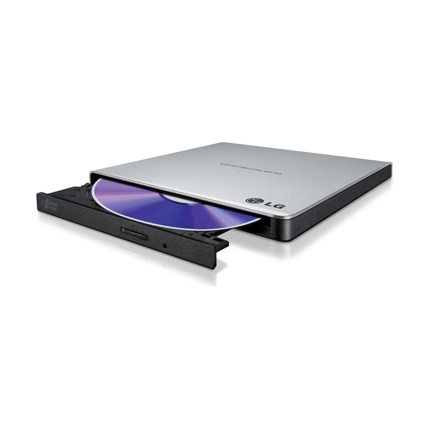 H.l Data Storage | Ultra Slim Portable DVD-Writer | GP57ES40 | Interface USB 2.0 | DVD±R/RW | CD read speed 24 x | CD write spee