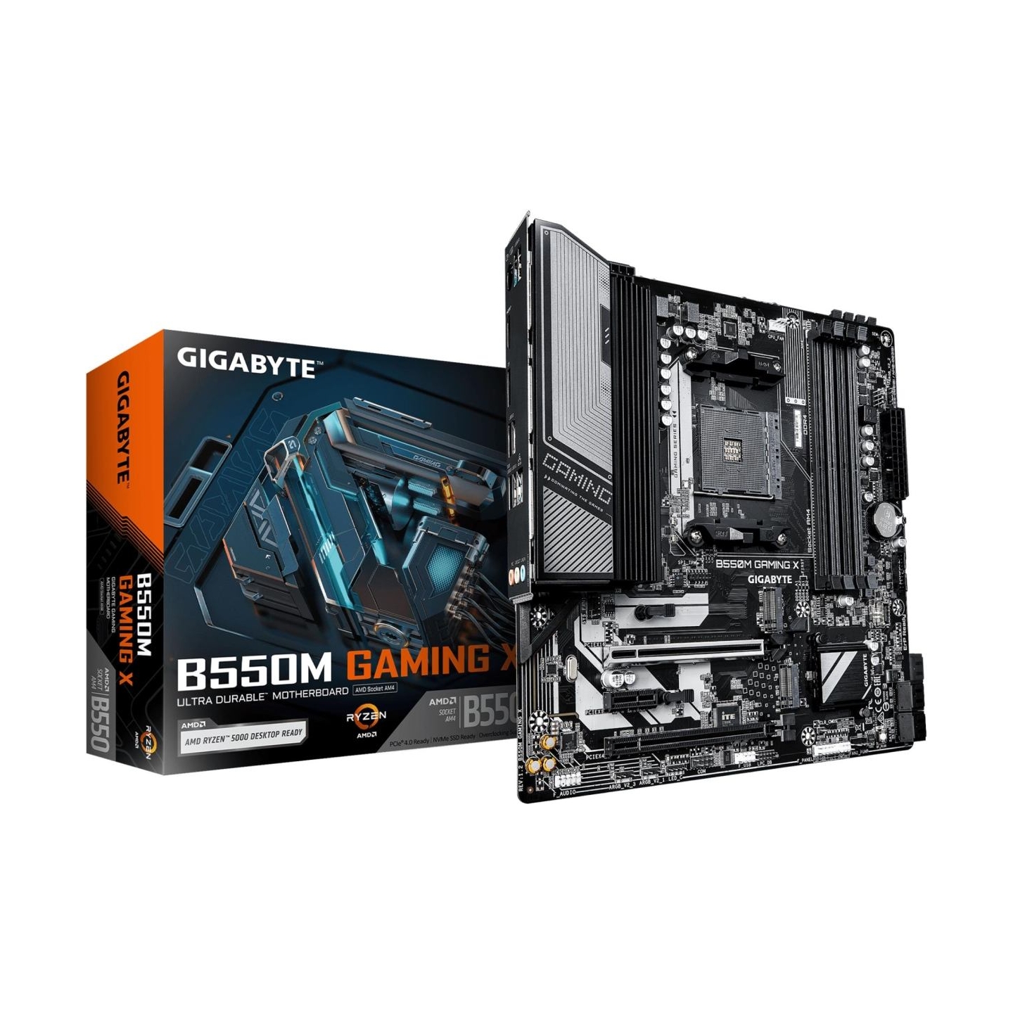 Gigabyte Mainboard|GIGABYTE|AMD B550|Socket AM4|micro ATX|RAM DDR4-SDRAM|4xSlots|2xNumber of M.2 (M) slots|B550MGAMINGX1.2