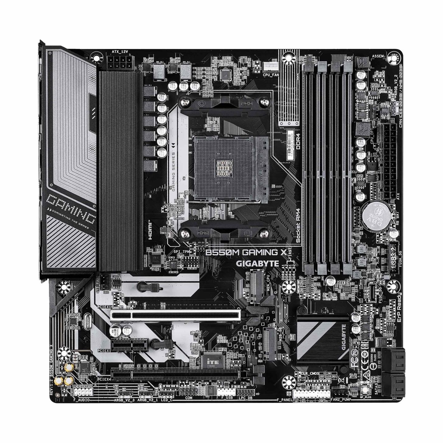 Gigabyte Mainboard|GIGABYTE|AMD B550|Socket AM4|micro ATX|RAM DDR4-SDRAM|4xSlots|2xNumber of M.2 (M) slots|B550MGAMINGX1.2