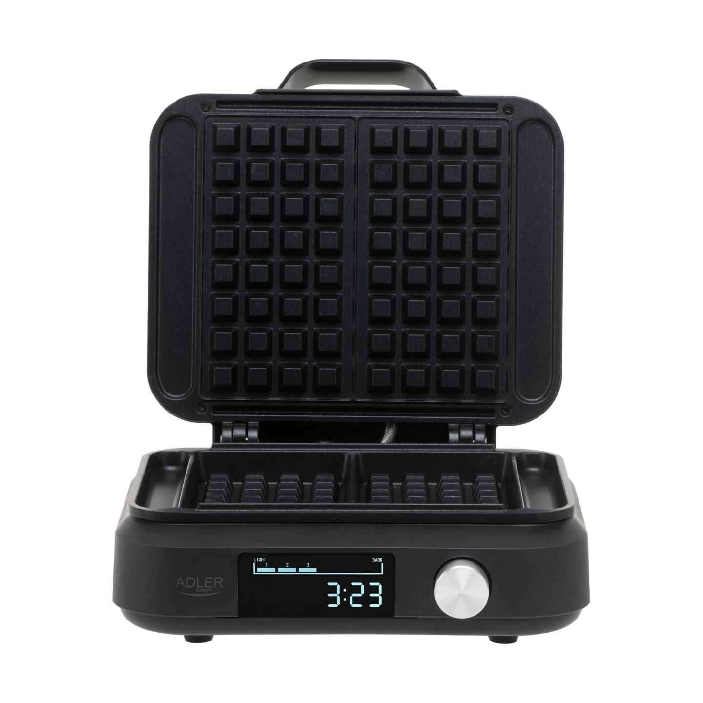 Adler Waffle Maker with LED Display | AD 3087 | 2200 W | Number of pastry 2 | Belgium | Black