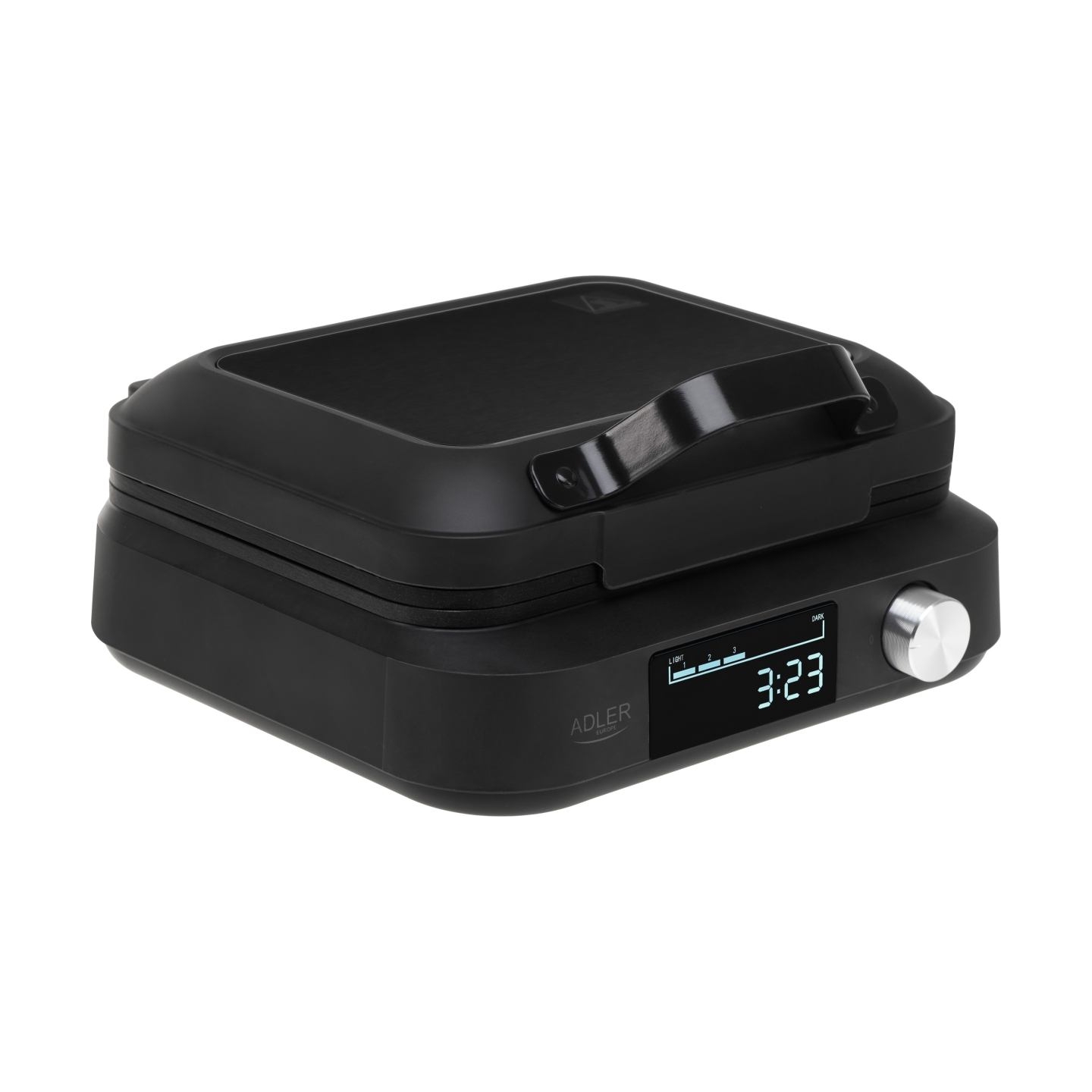 Adler Waffle Maker with LED Display | AD 3087 | 2200 W | Number of pastry 2 | Belgium | Black