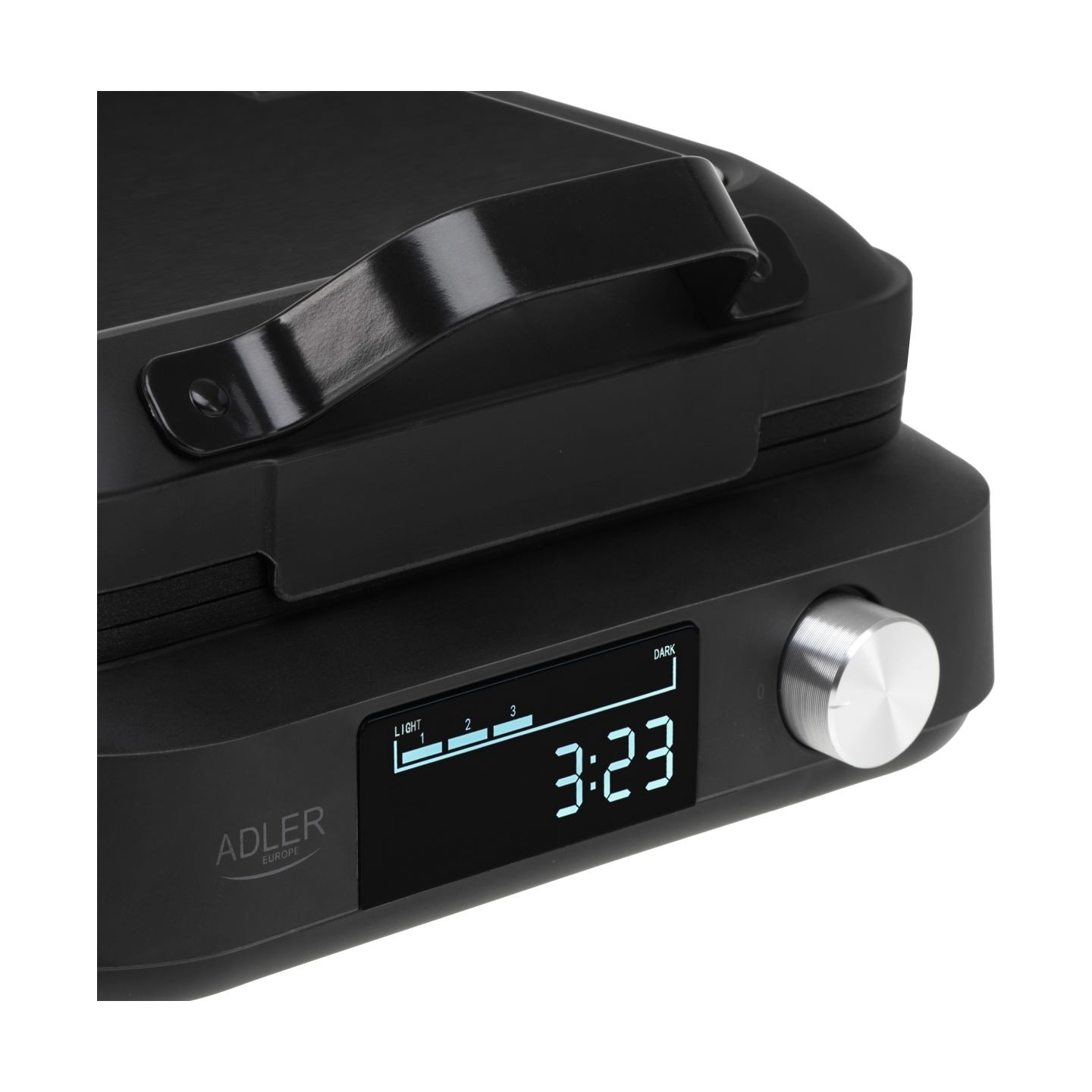 Adler Waffle Maker with LED Display | AD 3087 | 2200 W | Number of pastry 2 | Belgium | Black