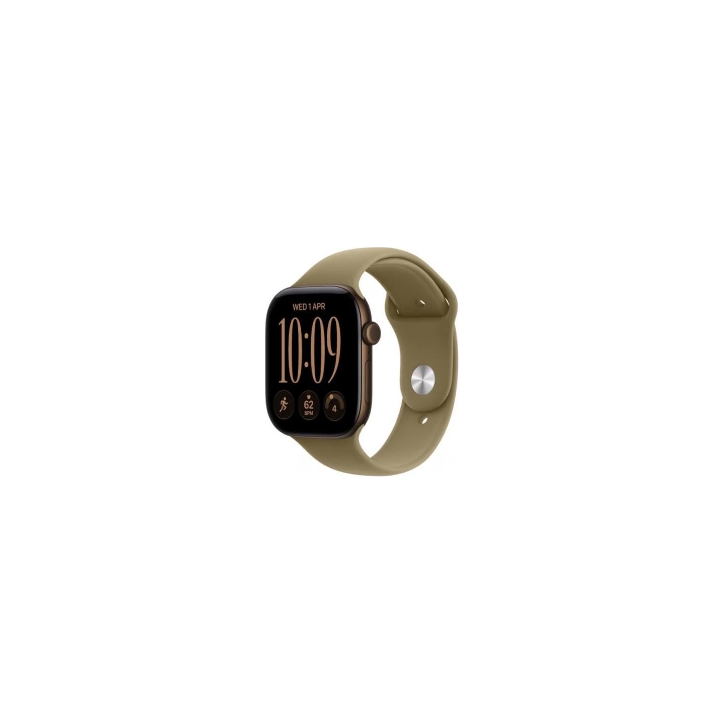 Apple Watch Series 12 GPS+Cellular 46mm Dark Bronze Aluminium Case with Olive Sport Band - M/L