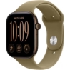 Apple Watch Series 12 GPS+Cellular 42mm Dark Bronze Aluminium Case with Olive Sport Band - S/M