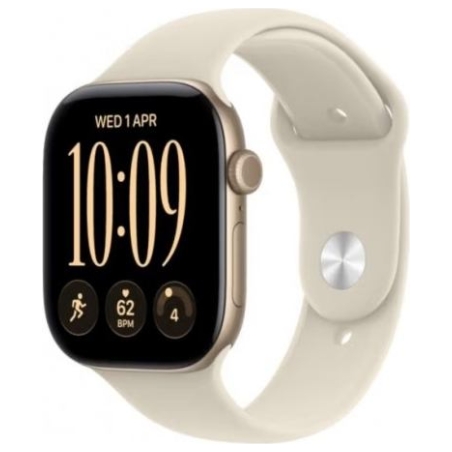 Apple Watch Series 12 GPS 42mm Light Gold Aluminium Case with Sand Sport Band - S/M