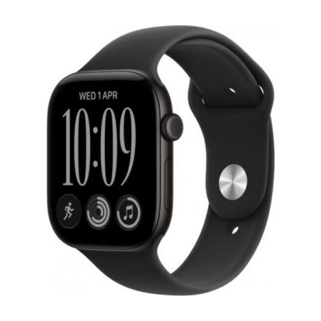 Apple Watch Series 12 GPS 42mm Black Aluminium Case with Black Sport Band - M/L