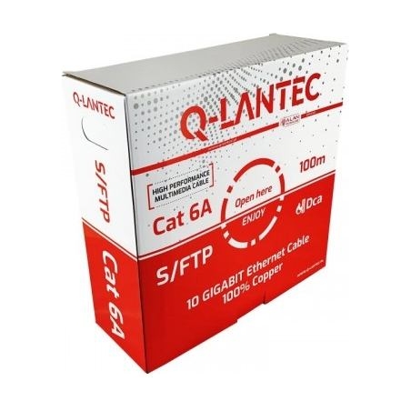 Q-Lantec Cat. 6A S/FTP data communication cable, LSOH, Dca, 100 m