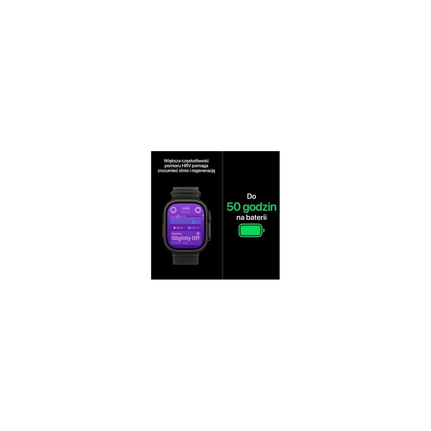 Apple Smartwatch Watch Ultra 4 GPS + Cellular 49mm Black Titanium Case with Translucent Black Ocean Band