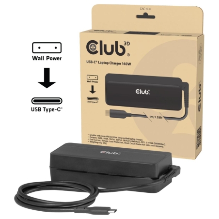 Club3D NB CHARGER USB-C 140W/CAC-1932 CLUB3D