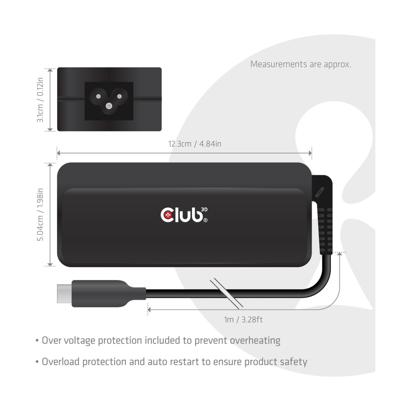 Club3D NB CHARGER USB-C 140W/CAC-1932 CLUB3D
