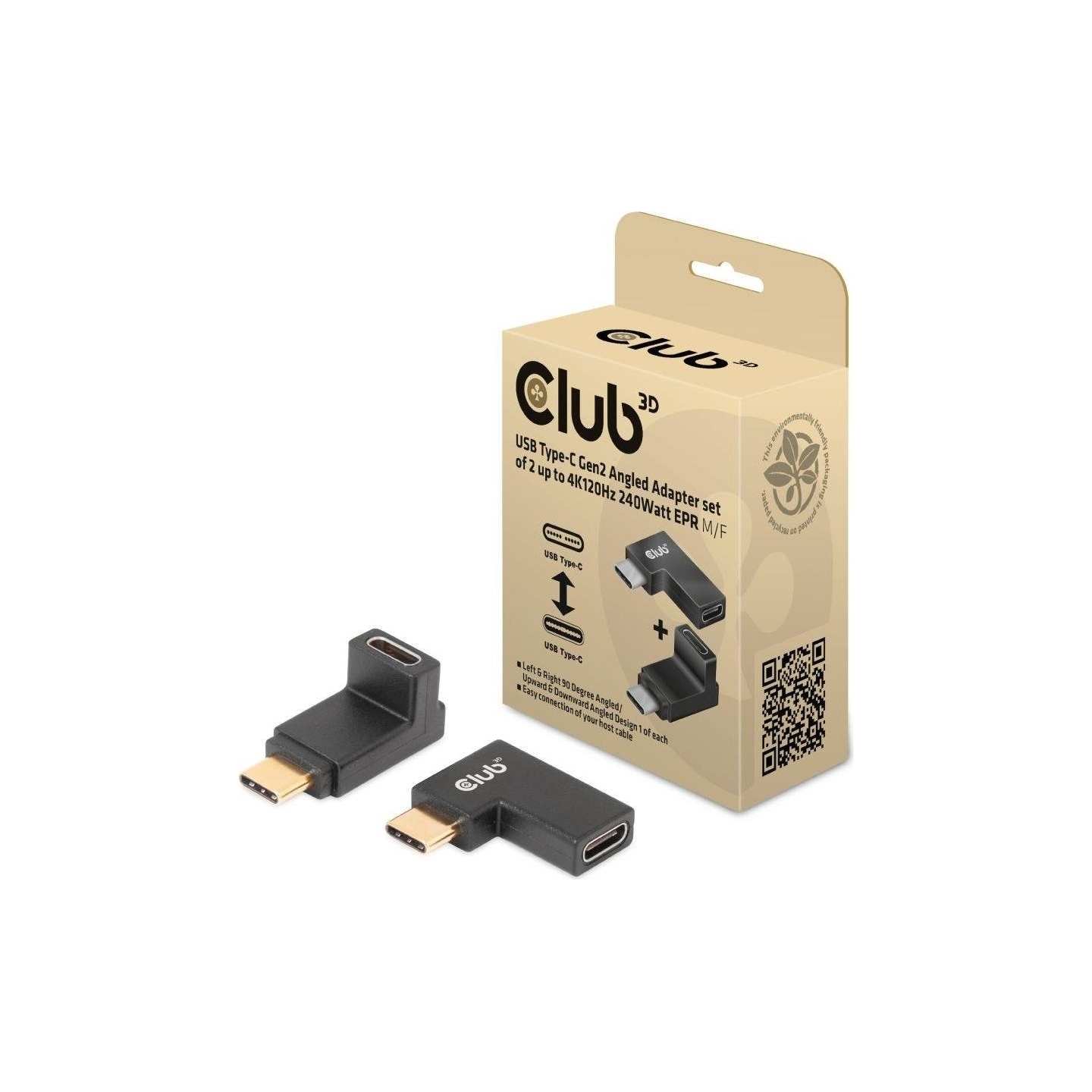 Club3D I/O ADAPTER USB-C ANGLED SET/CAC-1528 CLUB3D