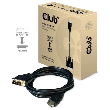 Club3D CABLE DVI-D TO HDMI 2M/M/M CAC-1210 CLUB3D
