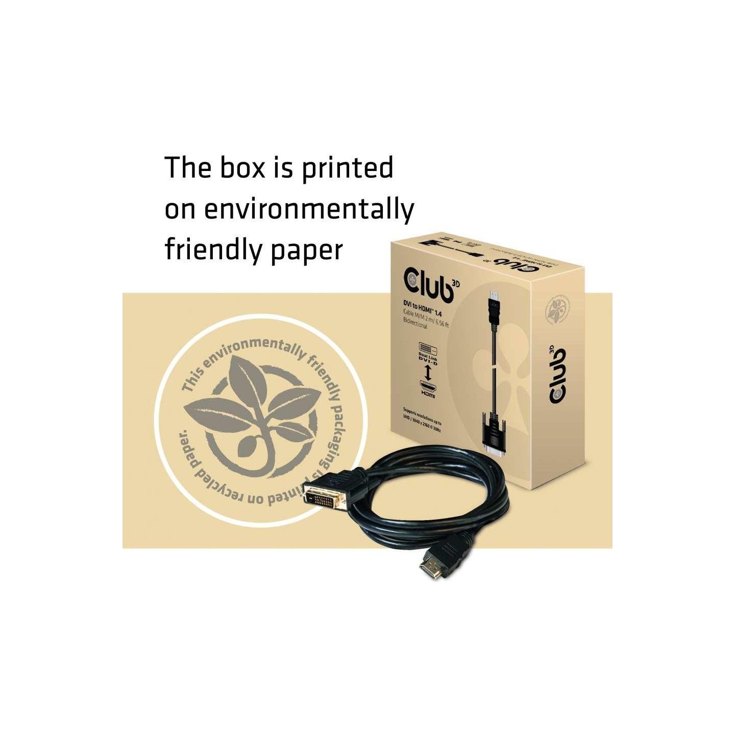Club3D CABLE DVI-D TO HDMI 2M/M/M CAC-1210 CLUB3D