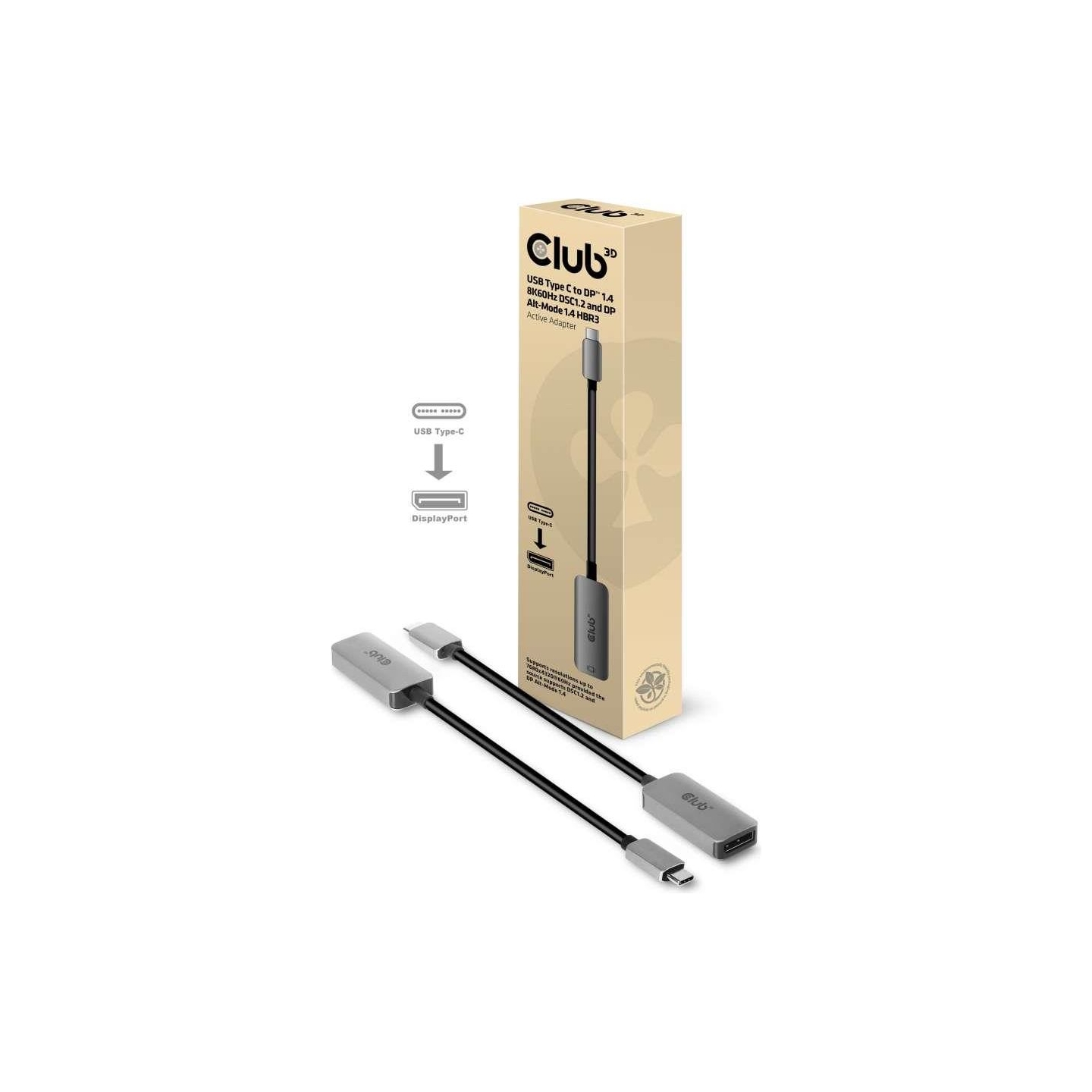Club3D I/O ADAPTER USB-C TO DP/M/F CAC-1567 CLUB3D