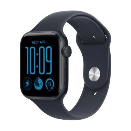 Apple Smartwatch Watch SE 3 GPS, 44mm Midnight Aluminium Case, Navy Sport Band - M/L