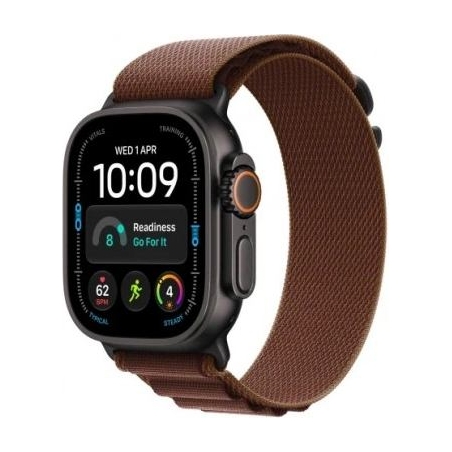 Apple Smartwatch Watch Ultra 4 GPS + Cellular 49mm Black Titanium Case with Burgundy Alpine Loop - L