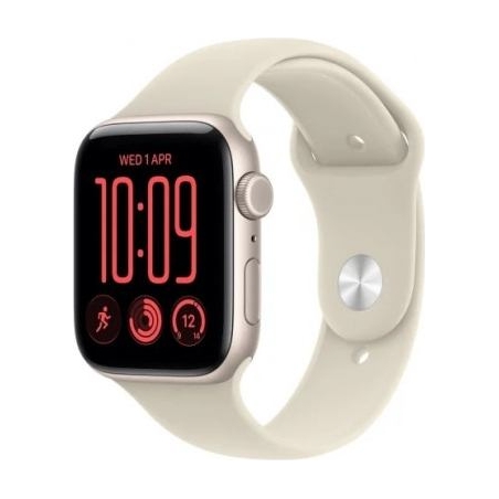 Apple Smartwatch Watch SE 3 GPS + Cellular 40mm Aluminium Case in Starlight, Starlight Sport Band - M/L