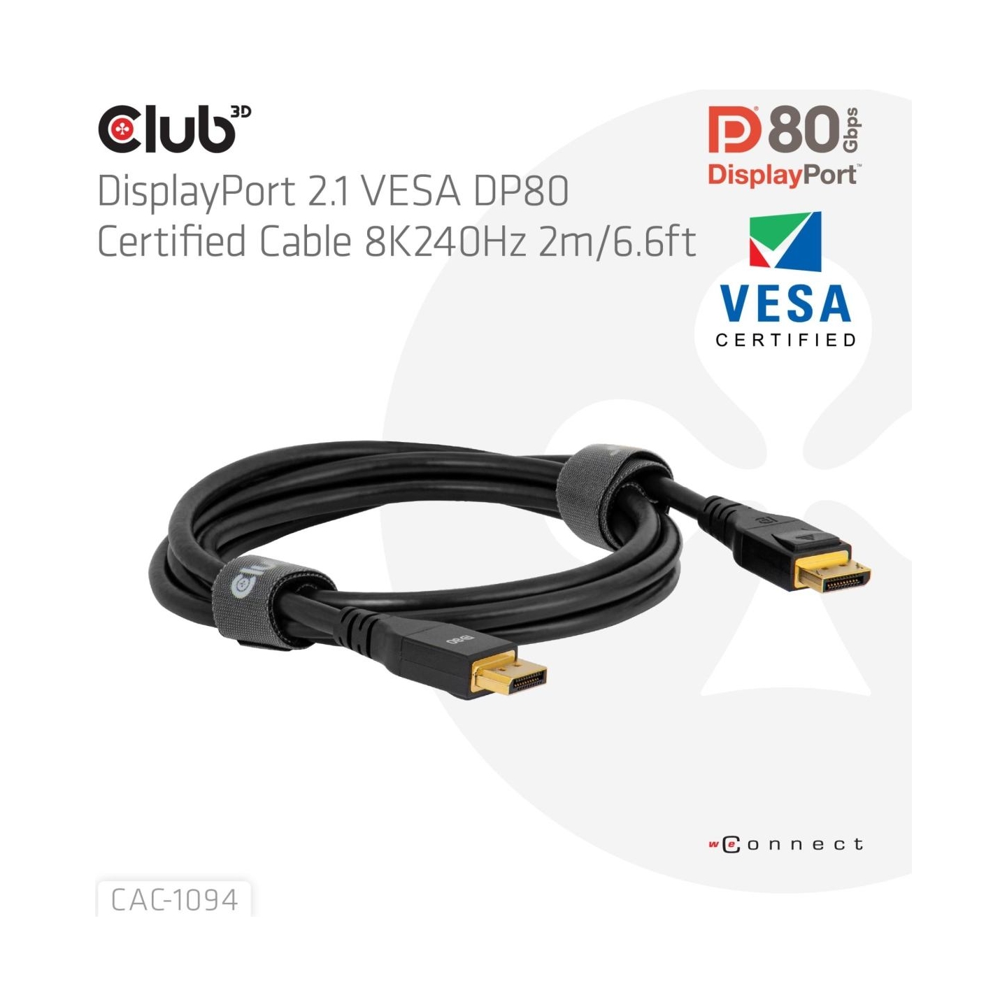 Club3D CABLE DP TO DP 2M/CAC-1094 CLUB3D