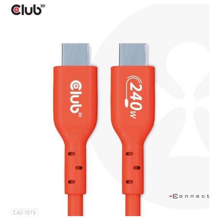 Club3D CABLE USB-C TO USB-C 2M/M/M CAC-1573 CLUB3D