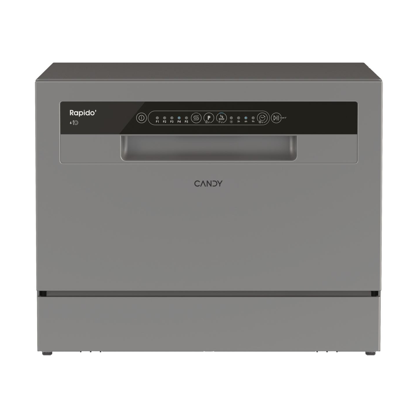 Candy Table Top Dishwasher CP 6E51LS, Width 55 cm, Energy class E, Silver / CP6E51LS