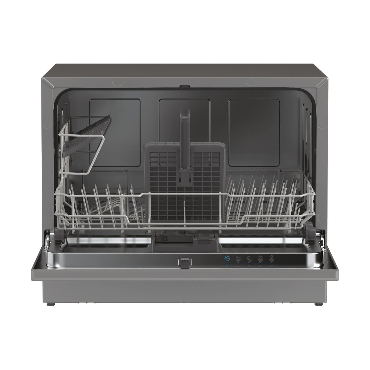 Candy Table Top Dishwasher CP 6E51LS, Width 55 cm, Energy class E, Silver / CP6E51LS